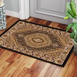 Manchester GC_HER5003 Black 2 ft. x 3 ft. Area Rug Manchester GC_HER5003 Black 2 ft. x 3 ft. Area Rug