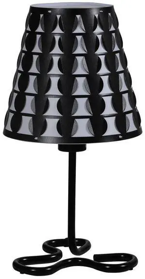 16" Traci Black Geometric Metal Table Lamp 16" Traci Black Geometric Metal Table Lamp