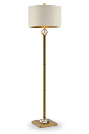 63.25-inch Perspicio Solid Crystal Orb Gold Column Floor Lamp 63.25-inch Perspicio Solid Crystal Orb Gold Column Floor Lamp