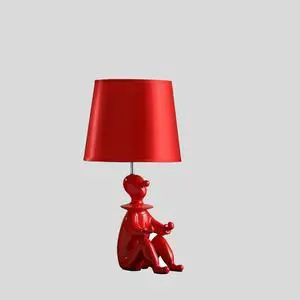 21.25" Red Modern Clown Phone Holder Resin Table Lamp 21.25" Red Modern Clown Phone Holder Resin Table Lamp