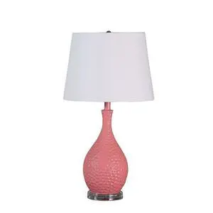 28" Pink Telli Pebble Mid-Century Resin Table Lamp 28" Pink Telli Pebble Mid-Century Resin Table Lamp