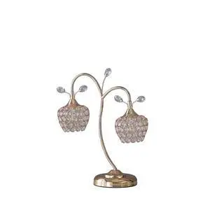 17.25" Rose Gold 2-Floral Bell Glam Metal Table Lamp 17.25" Rose Gold 2-Floral Bell Glam Metal Table Lamp