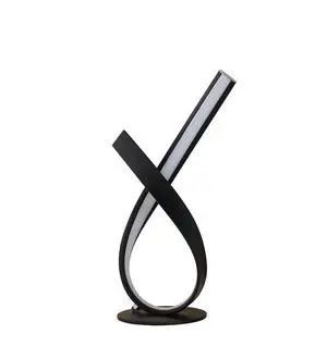 17" Abstract Upright Ribbon Bow Led Black Metal Table Lamp 17" Abstract Upright Ribbon Bow Led Black Metal Table Lamp