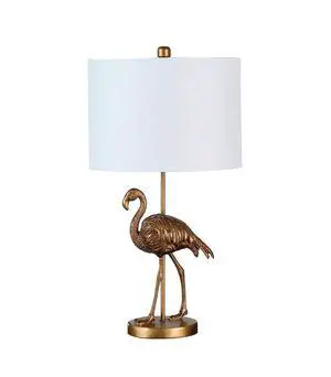 26" Matte Gold Flamingo Resin Table Lamp 26" Matte Gold Flamingo Resin Table Lamp