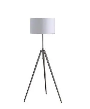 64" - 47" in Mid-Century Adjustable Tripod Chrome/Silver Metal Floor Lamp 64" - 47" in Mid-Century Adjustable Tripod Chrome/Silver Metal Floor Lamp