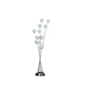 46" in 11-Light Acrylic Globe Aluminun Led Chrysanthe Silver Chrome Metal Floor Lamp 46" in 11-Light Acrylic Globe Aluminun Led Chrysanthe Silver Chrome Metal Floor Lamp