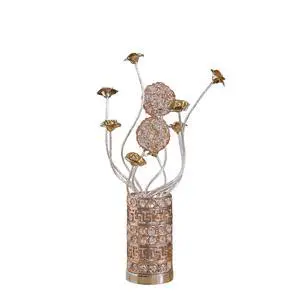 Aluminum Golden Rose Copper/Silver Wire Bud Flower Bud Table Lamp for Living Room, Nightstand Bedside Table Lamp for Bedroom, Led Lamp Aluminum Golden Rose Copper/Silver Wire Bud Flower Bud Table Lamp for Living Room, Nightstand Bedside Table Lamp for Bedroom, Led Lamp