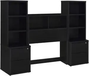 Geary Black 3-piece Twin Bedroom Set with Bookcase Headboard Geary Black 3-piece Twin Bedroom Set with Bookcase Headboard