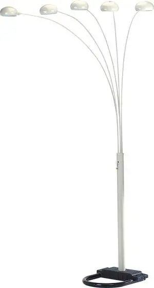 84"H White 5-Head Cap Style Floor Lamp (1Pc/Ctn) (2.24/33.97) 84"H White 5-Head Cap Style Floor Lamp (1Pc/Ctn) (2.24/33.97)