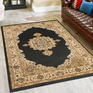 Classic GC_VIN5010 Black 5 ft. 3 in. x 7 ft. 3 in. Area Rug Classic GC_VIN5010 Black 5 ft. 3 in. x 7 ft. 3 in. Area Rug