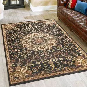 Classic GC_VIN5016 Black 5 ft. 3 in. x 7 ft. 3 in. Area Rug Classic GC_VIN5016 Black 5 ft. 3 in. x 7 ft. 3 in. Area Rug