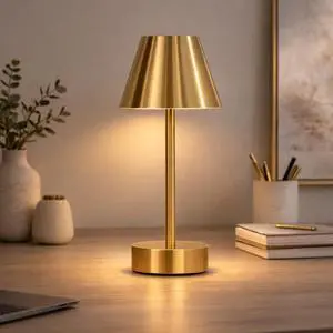 Elegance Rechargeable Led Table Lamp Plated Brass Led touch Switch Elegance Rechargeable Led Table Lamp Plated Brass Led touch Switch