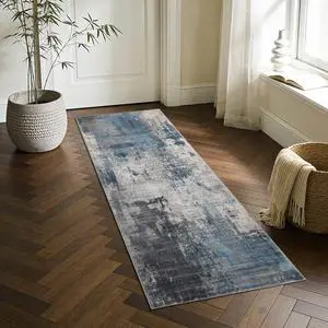 Crystal GC_MET8001 2x7 Blue Runner Rug Crystal GC_MET8001 2x7 Blue Runner Rug