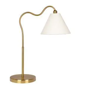 Ornate Brass Ring Base Curved Table Lamp with Triangle White Drum Shade, Gold, Metal, 18.25 x 9.50 x 22.00 inches Ornate Brass Ring Base Curved Table Lamp with Triangle White Drum Shade, Gold, Metal, 18.25 x 9.50 x 22.00 inches