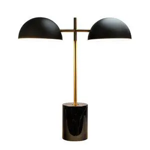 Black Table Lamp with on/Off Switch, Double Lamp, Faux Marble Base 22.4" H x 20" W x 7.9" D for Living Room, Desk Lamps for Office Reading Black Table Lamp with on/Off Switch, Double Lamp, Faux Marble Base 22.4" H x 20" W x 7.9" D for Living Room, Desk Lamps for Office Reading