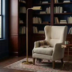 Minimalist Floor Lamp, Slim Standing Light with Neutral Shade for Contemporary Living Room & Bedroom Ambience 110~120V Elara Floor Lamp Gold Outer and White inner Minimalist Floor Lamp, Slim Standing Light with Neutral Shade for Contemporary Living Room & Bedroom Ambience 110~120V Elara Floor Lamp Gold Outer and White inner