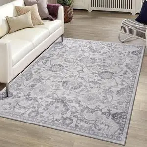 Collection 90*63 inch Grey / Silver / Oriental Area Rug Collection 90*63 inch Grey / Silver / Oriental Area Rug