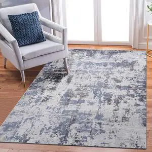 Collection 90*63 inch Grey / Denim / Abstract Area Rug Collection 90*63 inch Grey / Denim / Abstract Area Rug