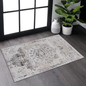 Collection 36*24 inch Cream / Beige / Medallion Doormat Rug Collection 36*24 inch Cream / Beige / Medallion Doormat Rug