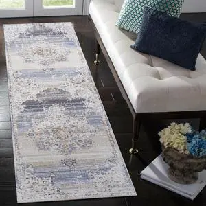 Collection 96*26 inch Cream / Gold / Medallion Runner Rug Collection 96*26 inch Cream / Gold / Medallion Runner Rug