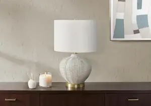 Lighting, 21"H, Table Lamp, Ivory / Cream Shade, Cream Resin, Transitional Lighting, 21"H, Table Lamp, Ivory / Cream Shade, Cream Resin, Transitional