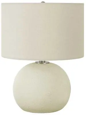Lighting, 18"H, Table Lamp, Ivory / Cream Shade, Cream Ceramic, Contemporary Lighting, 18"H, Table Lamp, Ivory / Cream Shade, Cream Ceramic, Contemporary