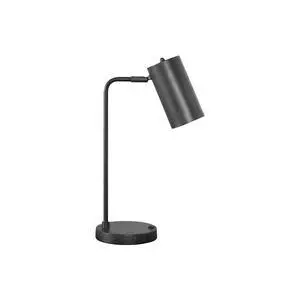 Lighting, 18"H, Table Lamp, Usb Port included, Grey Metal, Grey Shade, Modern Lighting, 18"H, Table Lamp, Usb Port included, Grey Metal, Grey Shade, Modern