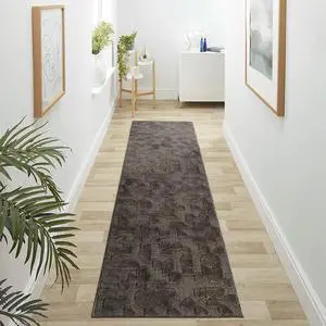 Step Collection High-Low Brown Indoor Runner Rug, 96*26 inch, Modern, Contemporary, Geometric, Bohemian, Bedroom, Kitchen, Living Room, Hallway, Non Shedding Carpet Step Collection High-Low Brown Indoor Runner Rug, 96*26 inch, Modern, Contemporary, Geometric, Bohemian, Bedroom, Kitchen, Living Room, Hallway, Non Shedding Carpet