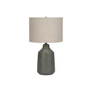 Lighting, 24"H, Table Lamp, Grey Concrete, Beige Shade, Contemporary Lighting, 24"H, Table Lamp, Grey Concrete, Beige Shade, Contemporary