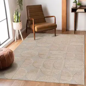 Step Collection High-Low Beige Indoor Area Rug, 90*63 inch, Modern, Contemporary, Geometric, Bohemian, Bedroom, Kitchen, Living Room, Non Shedding Carpet Step Collection High-Low Beige Indoor Area Rug, 90*63 inch, Modern, Contemporary, Geometric, Bohemian, Bedroom, Kitchen, Living Room, Non Shedding Carpet