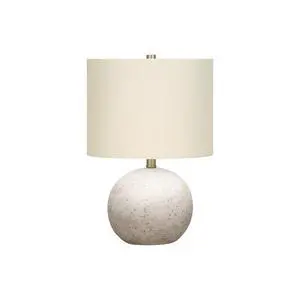 Lighting, 20"H, Table Lamp, Grey Concrete, Ivory / Cream Shade, Contemporary Lighting, 20"H, Table Lamp, Grey Concrete, Ivory / Cream Shade, Contemporary