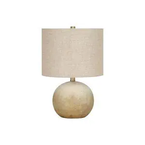 Lighting, 20"H, Table Lamp, Beige Concrete, Beige Shade, Contemporary Lighting, 20"H, Table Lamp, Beige Concrete, Beige Shade, Contemporary