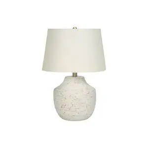 Lighting, 20"H, Table Lamp, Cream Concrete, Ivory / Cream Shade, Modern Lighting, 20"H, Table Lamp, Cream Concrete, Ivory / Cream Shade, Modern