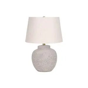 Lighting, 22"H, Table Lamp, Cream Concrete, Ivory / Cream Shade, Modern Lighting, 22"H, Table Lamp, Cream Concrete, Ivory / Cream Shade, Modern