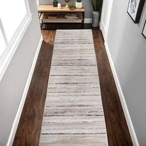 Collection 96*26 inch Brown / Striped Runner Rug Collection 96*26 inch Brown / Striped Runner Rug