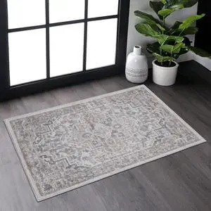 Collection 2X3 Ivory/Beige/Oriental Non-Shedding Living Room Bedroom Dining Home Office Stylish and Stain Resistant Area Rug Collection 2X3 Ivory/Beige/Oriental Non-Shedding Living Room Bedroom Dining Home Office Stylish and Stain Resistant Area Rug