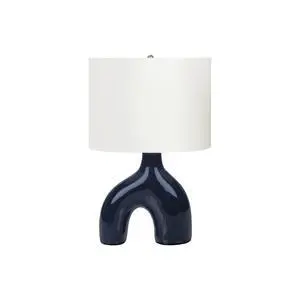 Lighting, 25"H, Table Lamp, Blue Ceramic, Ivory / Cream Shade, Contemporary, Modern Lighting, 25"H, Table Lamp, Blue Ceramic, Ivory / Cream Shade, Contemporary, Modern