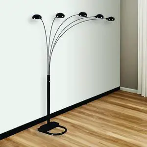 1Pc Modern Design Classic Peacock Shade 82" Floor Lamp Black Living Room 1Pc Modern Design Classic Peacock Shade 82" Floor Lamp Black Living Room