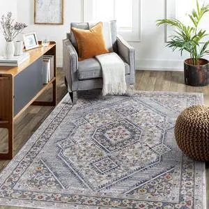 Collection 6X9 Blue/Cream/Bordered Non-Shedding Living Room Bedroom Dining Home Office Stylish and Stain Resistant Area Rug Collection 6X9 Blue/Cream/Bordered Non-Shedding Living Room Bedroom Dining Home Office Stylish and Stain Resistant Area Rug