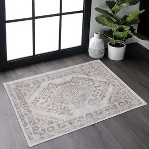 Collection 2X3 Cream/Ivory/Bordered Non-Shedding Living Room Bedroom Dining Home Office Stylish and Stain Resistant Area Rug Collection 2X3 Cream/Ivory/Bordered Non-Shedding Living Room Bedroom Dining Home Office Stylish and Stain Resistant Area Rug