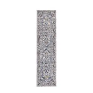 Collection 2X8 Blue/Cream/Bordered Non-Shedding Living Room Bedroom Dining Home Office Stylish and Stain Resistant Area Rug Collection 2X8 Blue/Cream/Bordered Non-Shedding Living Room Bedroom Dining Home Office Stylish and Stain Resistant Area Rug