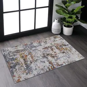 Collection 2X3 Ivory/Blue/Traditional Non-Shedding Living Room Bedroom Dining Home Office Stylish and Stain Resistant Area Rug Collection 2X3 Ivory/Blue/Traditional Non-Shedding Living Room Bedroom Dining Home Office Stylish and Stain Resistant Area Rug
