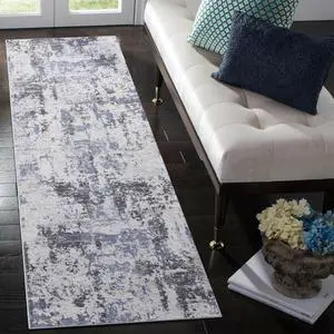 Collection 2X8 Grey/Denim /Abstract Non-Shedding Living Room Bedroom Dining Home Office Stylish and Stain Resistant Area Rug Collection 2X8 Grey/Denim /Abstract Non-Shedding Living Room Bedroom Dining Home Office Stylish and Stain Resistant Area Rug