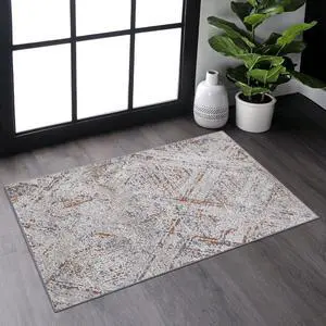 Collection 2X3 Beige /Geometric Non-Shedding Living Room Bedroom Dining Home Office Stylish and Stain Resistant Area Rug Collection 2X3 Beige /Geometric Non-Shedding Living Room Bedroom Dining Home Office Stylish and Stain Resistant Area Rug