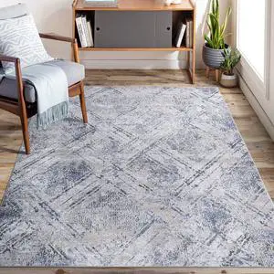Collection 5X7 Blue/Grey /Geometric Non-Shedding Living Room Bedroom Dining Home Office Stylish and Stain Resistant Area Rug Collection 5X7 Blue/Grey /Geometric Non-Shedding Living Room Bedroom Dining Home Office Stylish and Stain Resistant Area Rug