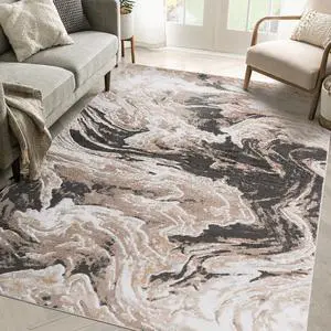 Collection 8X10 L.Brown /Abstract Non-Shedding Living Room Bedroom Dining Home Office Stylish and Stain Resistant Area Rug Collection 8X10 L.Brown /Abstract Non-Shedding Living Room Bedroom Dining Home Office Stylish and Stain Resistant Area Rug