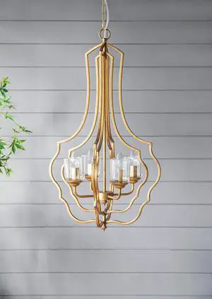 4 - Light Metal Chandelier, Hanging Light Fixture with Adjustable Chain for Kitchen Dining Room Foyer Entryway, Bulb Not included 4 - Light Metal Chandelier, Hanging Light Fixture with Adjustable Chain for Kitchen Dining Room Foyer Entryway, Bulb Not included