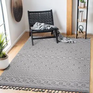 Collection 5X7 Grey/White /Geometric Indoor/Outdoor Area Rug Collection 5X7 Grey/White /Geometric Indoor/Outdoor Area Rug
