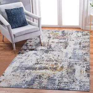 Collection 6X9 Ivory/Blue /Abstract Non-Shedding Living Room Bedroom Dining Home Office Stylish and Stain Resistant Area Rug Collection 6X9 Ivory/Blue /Abstract Non-Shedding Living Room Bedroom Dining Home Office Stylish and Stain Resistant Area Rug