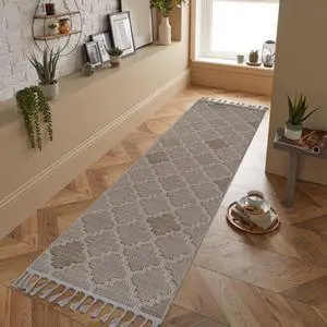 Collection 2X8 Cream /Trellis Indoor/Outdoor Area Rug Collection 2X8 Cream /Trellis Indoor/Outdoor Area Rug
